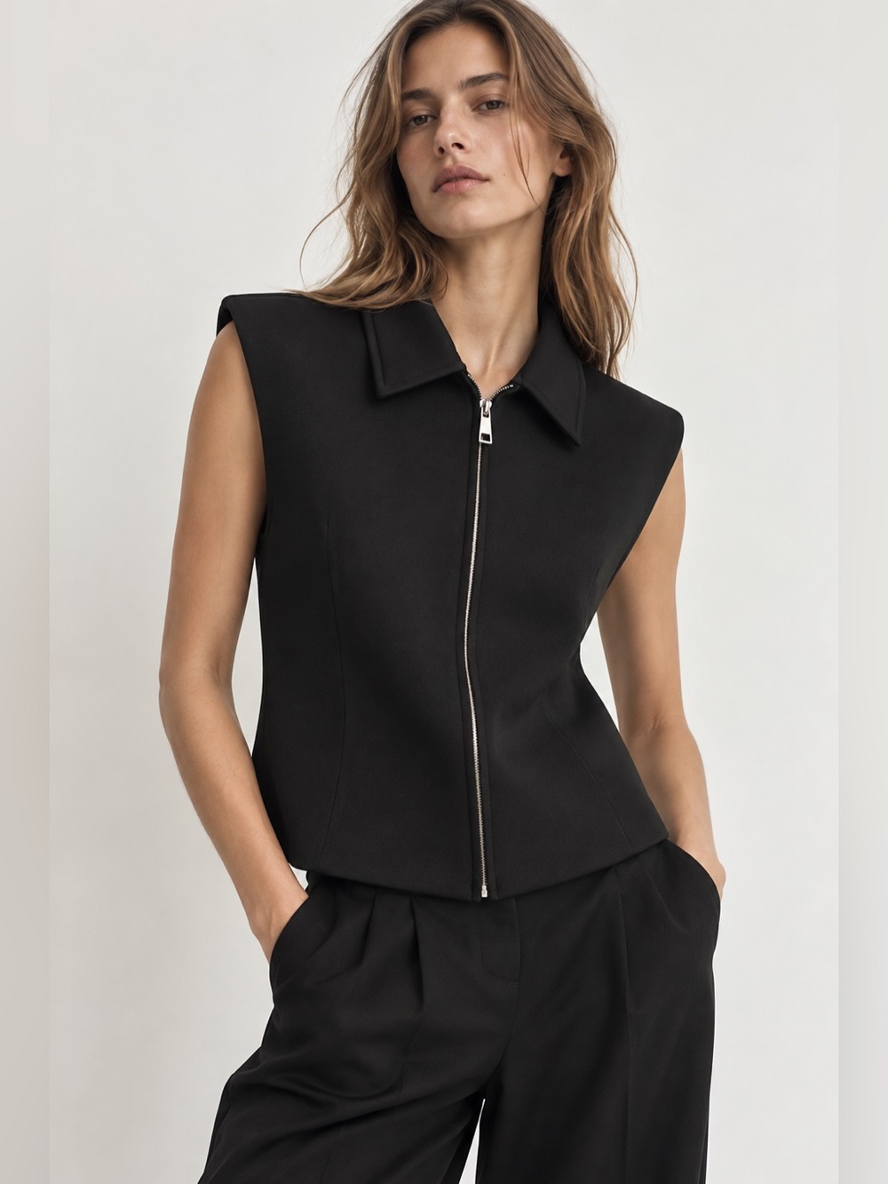 ZARA SCUBA ZIP UP VEST